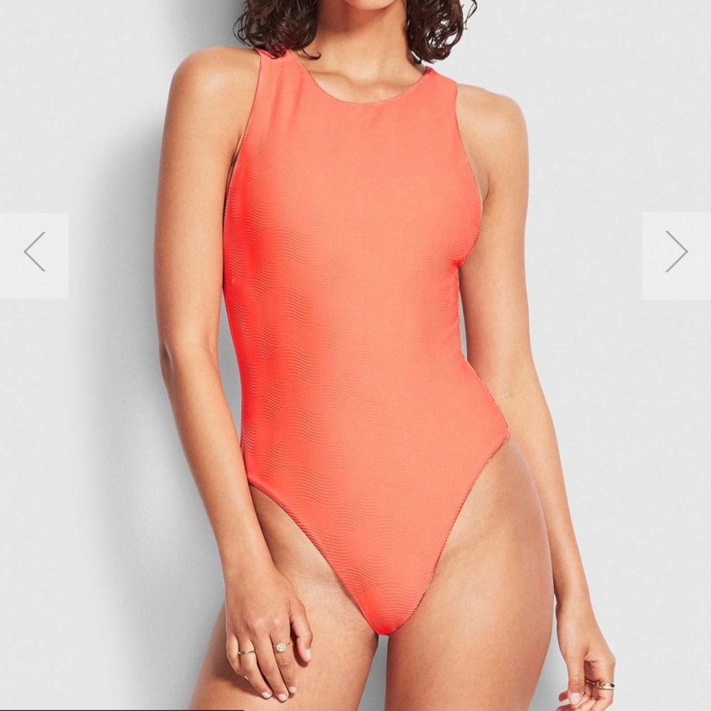 NWT Anthropologie Capri Sea high neck swimsuit